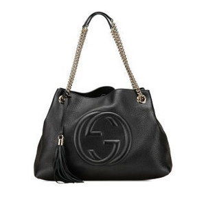 Gucci Soho Chain Shoulder Bag Black Leather